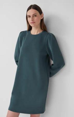 s.Oliver Minikleid Scuba-Kleid mit Faltendetail am