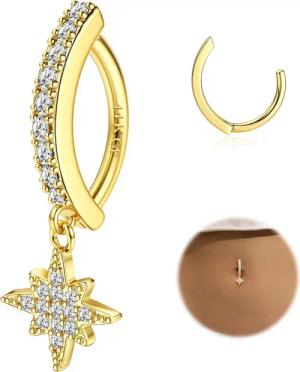 LuxusKollektion Bauchnabelpiercing Bauchnabelpiercing Gold Zirkonia Perle