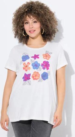 Ulla Popken T-Shirt T-Shirt Blüten A-Linie