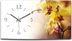 Kreative Feder Funkwanduhr 3D Design-Wanduhr „Orchidee“