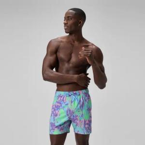Herren Redondo Edge Badeshorts 40 cm mit Print Violett/Grün
