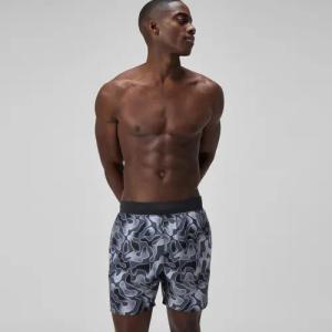 Herren Lookout Badeshorts 40 cm mit Print Grau