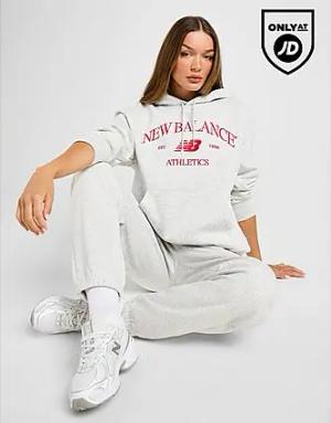 New Balance Athletics Overhead Hoodie - Damen, Grau