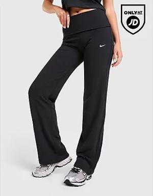 Nike Essential Fold-Over Trainingshose Damen - Damen, Schwarz