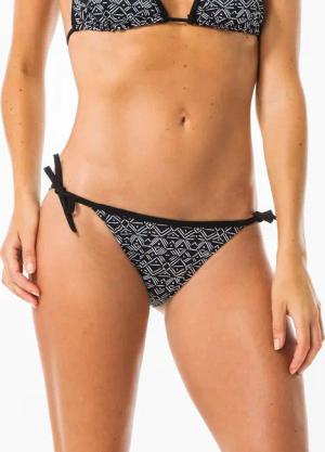Bikini-Hose Damen seitlich gebunden Sofy Ethni schwarz/weiß
