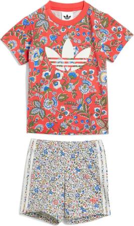 adidas Set T-Shirt und Shorts Liberty London JY3016 Rot Regular Fit