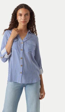 Vero Moda Hemd Bumpy 10275283 Blau Regular Fit