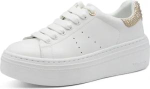 Tamaris Plateausneaker, Schnürschuh, Halbschuh mit auffälligen Schmucksteinen an der Ferse