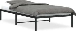 vidaXL Bett Bettgestell Metall Schwarz 100x190