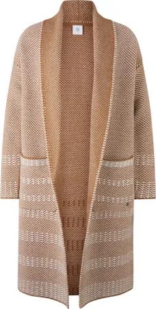 BOGNER Strickmantel Lassie für Damen - Camel/Off-White - 36