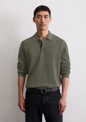 Langarm-Poloshirt Piqué regular