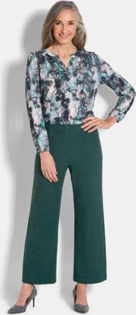 Jersey-Hose VERA in Bouclé-Optik - smaragd - Gr. 195 von Goldner Fashion