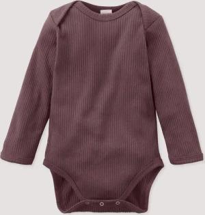 hessnatur Baby Body Langarm aus Bio-Baumwolle mit Bio-Merinowolle - lila - Größe 98/104