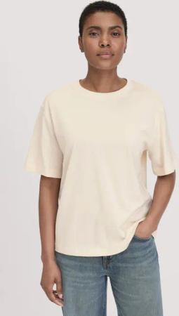 hessnatur Damen Heavy Jersey T-Shirt Oversize aus Bio-Baumwolle - natur - Größe 36