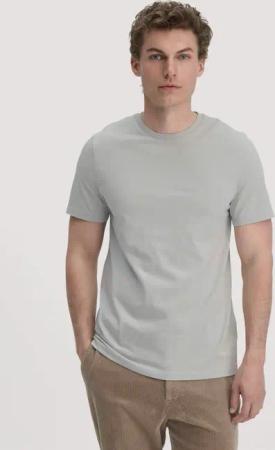 hessnatur Herren T-Shirt Regular aus Bio-Baumwolle - grau - Größe 52