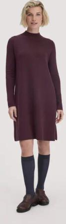 hessnatur Damen Strick Kleid Relaxed aus TENCEL™ Lyocell mit Bio-Baumwolle - braun - Größe M
