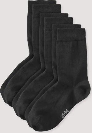 hessnatur Kinder Socken im 3er-Pack aus Bio-Baumwolle - schwarz - Größe 27-30