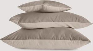 hessnatur Satin Wende-Kissenbezug aus Bio-Baumwolle - beige - Größe 80x80 cm