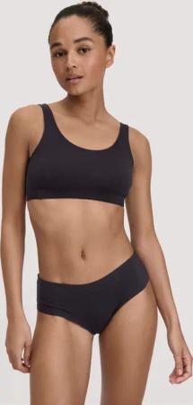 hessnatur Damen Panty Regular Cut im 3er-Pack COTTON FEEL aus Bio-Baumwolle - schwarz - Größe 36