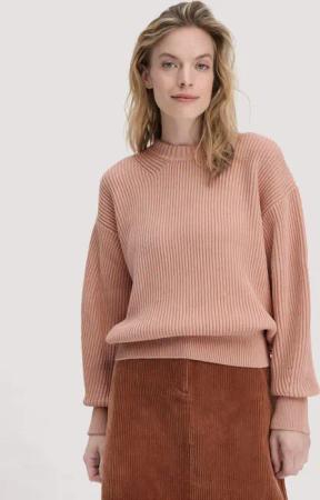 hessnatur Damen Strick Pullover Relaxed aus Bio-Baumwolle - rosa - Größe XXL