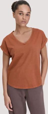 hessnatur Damen T-Shirt Oversize aus Bio-Baumwolle - braun - Größe S