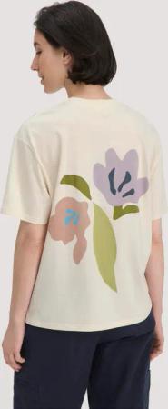 hessnatur Damen Print T-Shirt Oversize aus Bio-Baumwolle - natur - Größe 46