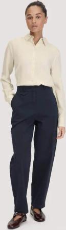 hessnatur Damen Hose Soft Utilty Cargo Relaxed aus Bio-Baumwolle - blau - Größe 48