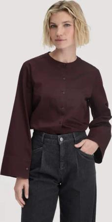 hessnatur Damen Bluse Relaxed aus Bio-Baumwolle - braun - Größe 36