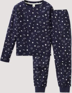 hessnatur Kinder  Pyjama aus Bio-Baumwolle - blau - Größe 134/140