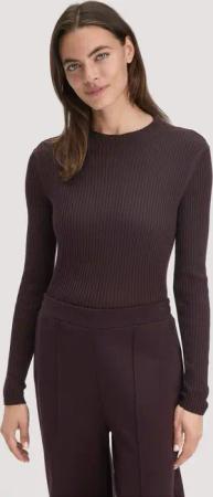 hessnatur Damen Strick Pullover Fitted aus TENCEL™ Lyocell mit Bio-Baumwolle - braun - Größe M