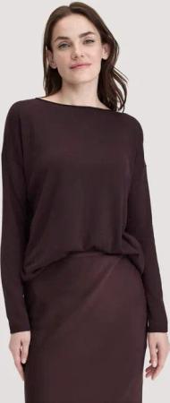 hessnatur Damen Strick Pullover Oversize aus TENCEL™ Lyocell mit Bio-Baumwolle - braun - Größe XL