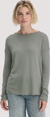 hessnatur Damen Strick Pullover Oversize aus TENCEL™ Lyocell mit Bio-Baumwolle - grün - Größe XS