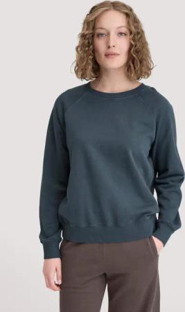hessnatur Damen Sweatshirt Oversized aus Bio-Baumwolle - blau - Größe XL