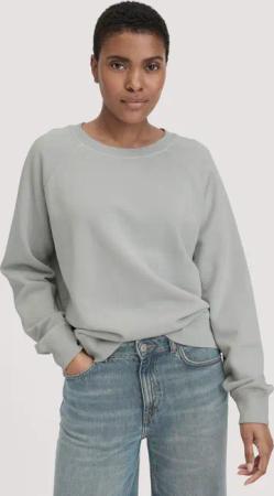 hessnatur Damen Sweatshirt Oversized aus Bio-Baumwolle - grau - Größe XS