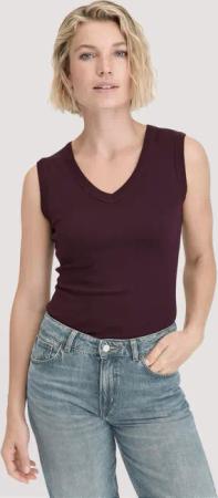 hessnatur Damen Softrib Top Fitted aus Bio-Baumwolle und TENCEL™ Modal - braun - Größe 46