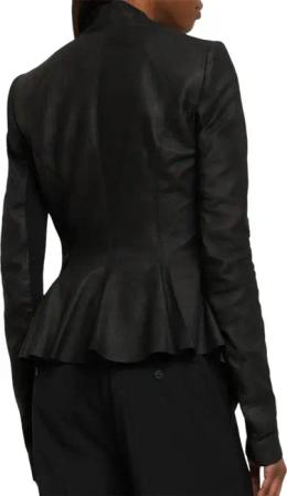 Rick Owens - Veste cuir plissee bas arriere noir wrap Holywood - Größe IT 46 - schwarz