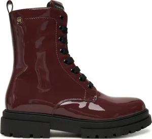 Tommy Hilfiger Schnürstiefeletten Lace-Up Bootie T4A5-34025-0775 D Dunkelrot