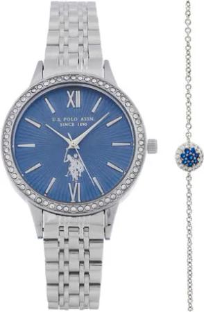 U.S. Polo Assn. Uhr und Armband Set Faith USP6392TW Silberfarben
