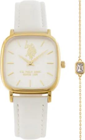 U.S. Polo Assn. Uhr und Armband Set Keira USP6396TW Weiß