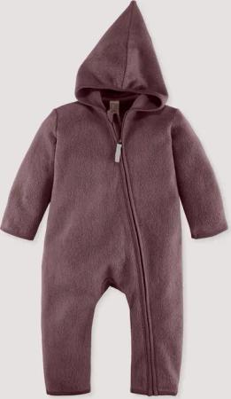 hessnatur Baby Fleece Overall Regular aus Bio-Baumwolle - lila - Größe 50/56
