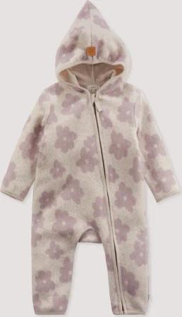 hessnatur Baby Fleece Overall Regular aus Bio-Baumwolle - lila - Größe 86/92