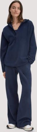 hessnatur Loungewear Fleece Hose Relaxed ACTIVE LIGHT aus Bio-Baumwolle - blau - Größe XXL