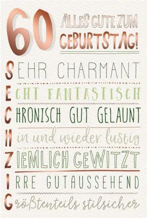 Skorpion Grußkarten 60. Geburtstag - Karte