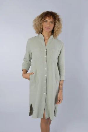 NADINE H Sommerkleid Leinenkleid GREEN