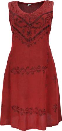 Guru-Shop Midikleid Besticktes Boho Sommerkleid, Midikleid,..