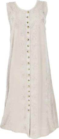 Guru-Shop Midikleid Besticktes Boho Sommerkleid, indisches