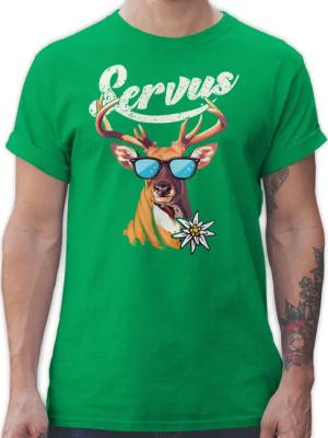Shirtracer T-Shirt Servus Hirsch Mode für