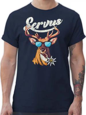 Shirtracer T-Shirt Servus Hirsch Mode für
