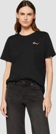 s.Oliver Kurzarmshirt T-Shirt mit Halloween-Motiv Stickerei