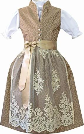 Alpenmärchen Dirndl Kinderdirndl Nele in hellbraun